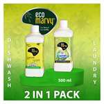 Eco Marvy Natural 2 in 1 Pack Dishwashing and Laundry Liquid 